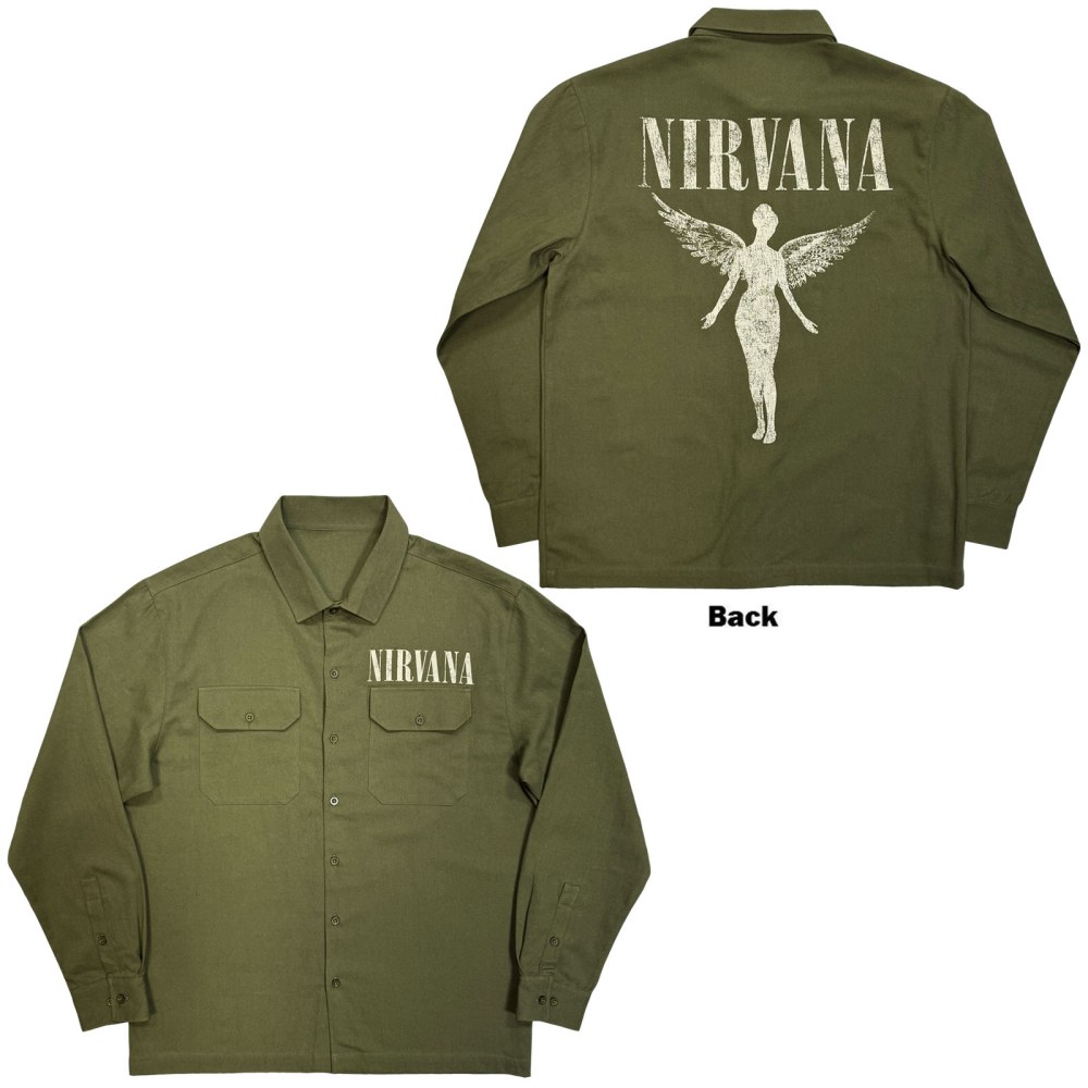 Nirvana - In Utero Logo Shirt - Groen
